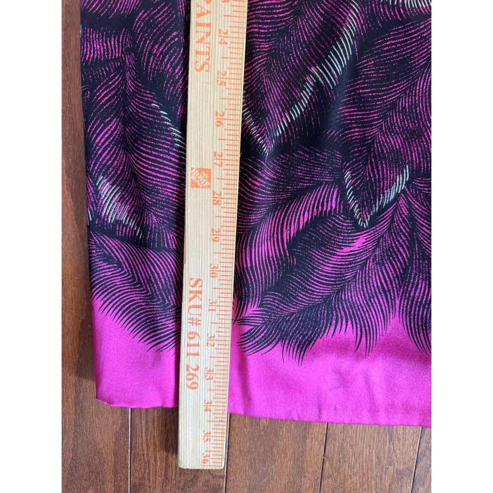 Elie Tahari Abstract Print Shift Dress Size 6 Magenta Pink Black Chic Modern - Picture 4 of 9